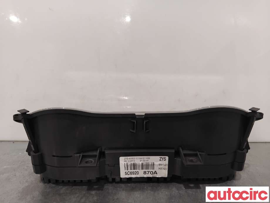 Instrumentpanel til VW Jetta 2011-->>  (VOLKSWAGEN|5C6920870AX|A2C53370918|5C6920870A)