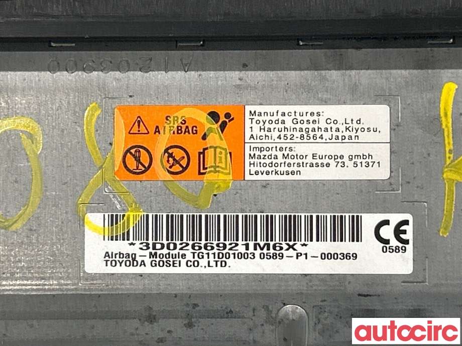 Airbag kne til Mazda MX-30 2020-->>  (MAZDA|DFR557KS0D02|)