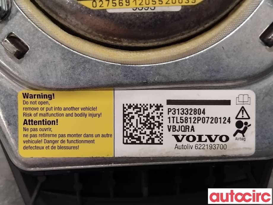 Airbag rattpute til Volvo V50 2007-2012 (Fase 2)  (VOLVO|31332804|)