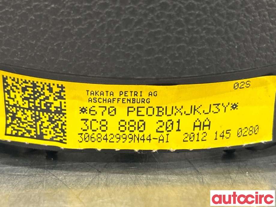 Airbag rattpute til VW Passat 2011-2015 (B7) (B7) (VOLKSWAGEN|3C8880201AH|3C8880201AA)
