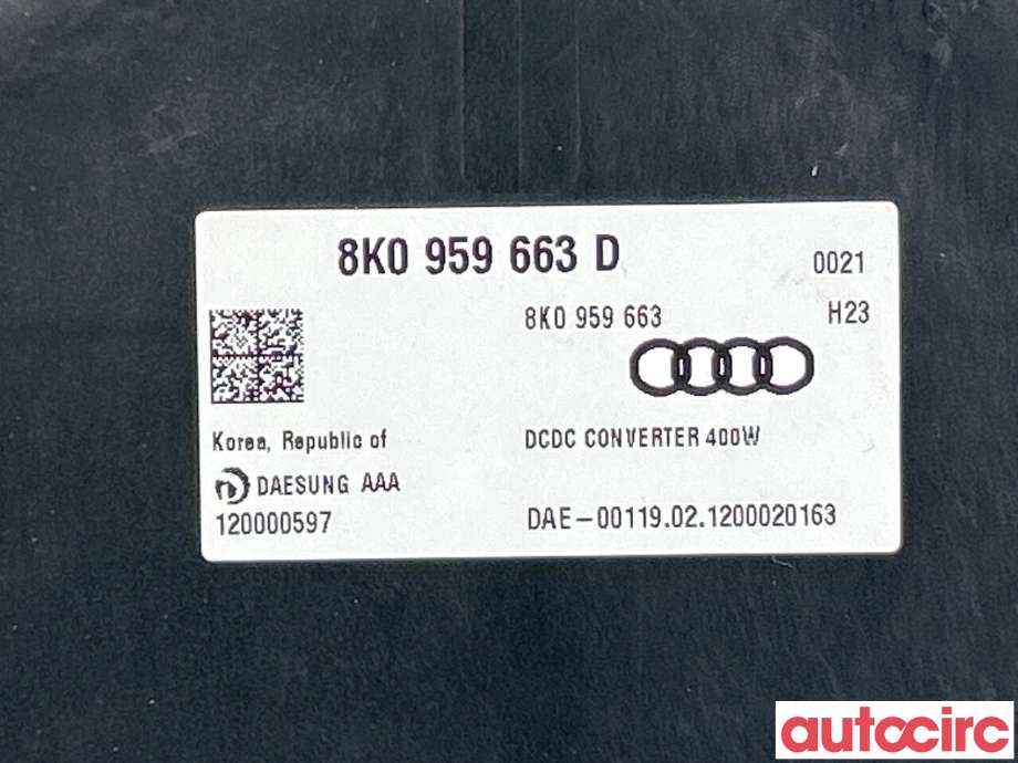 Styreenhet diverse til Audi A6 2011-2014 (Type IV, Fase 1) (C7) (C7) (AUDI|8K0959663D)