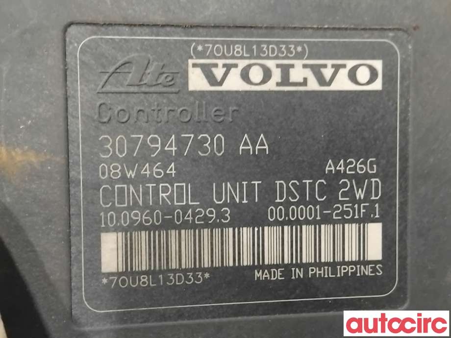 ABS sentral til Volvo V50 2007-2012 (Fase 2)  (VOLVO|36001319|100960-04293|30794728)