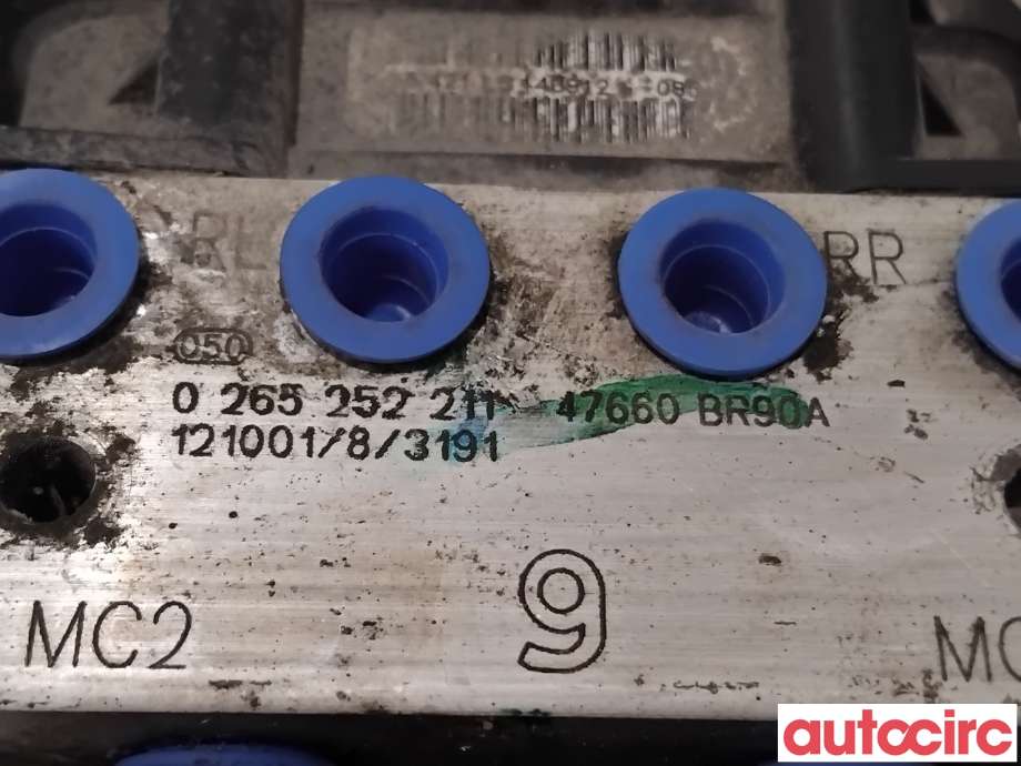 ABS sentral til Nissan Qashqai 2010-2014 (Type I, Fase 2)  (NISSAN|47660BR91A|0265252211|47660BR90A)