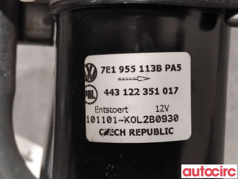 Viskermotor frontrute til VW Transporter / Caravelle 2009-2015 (Fase 2) (T5) (T5) (VOLKSWAGEN|7E1955113B|443122351017|7E1955113G)