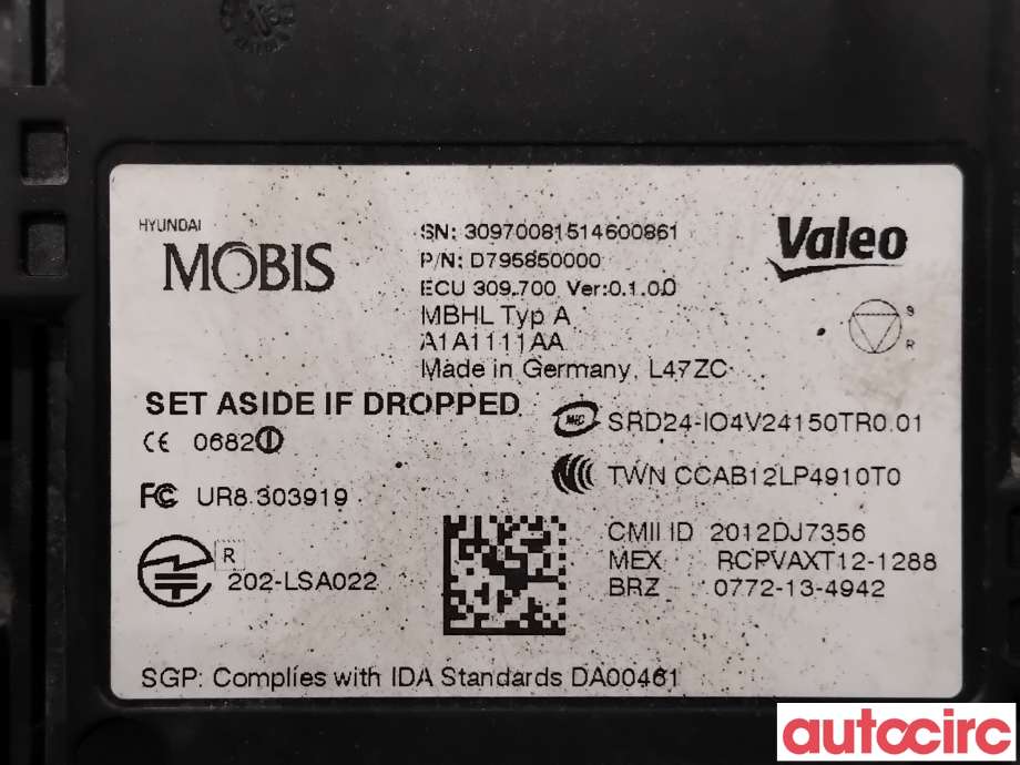 Sensor radar til Hyundai Tucson 2015-2020  (HYUNDAI|95821D7000|D795850000|95821-D7000)