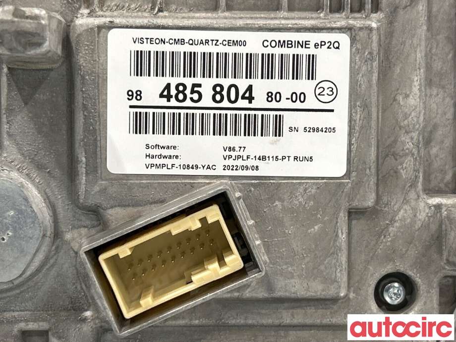 Instrumentpanel til Peugeot 208 2019-->> (Type II)  (PEUGEOT|9848580480|9842710180)