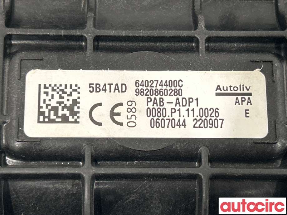 Airbag passasjer til Peugeot 208 2019-->> (Type II) (PEUGEOT|9820860280)