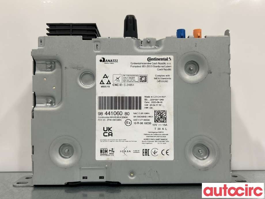 Bilstereo navigasjon til Peugeot 208 2019-->> (Type II)  (PEUGEOT|1686914680|9844106080)