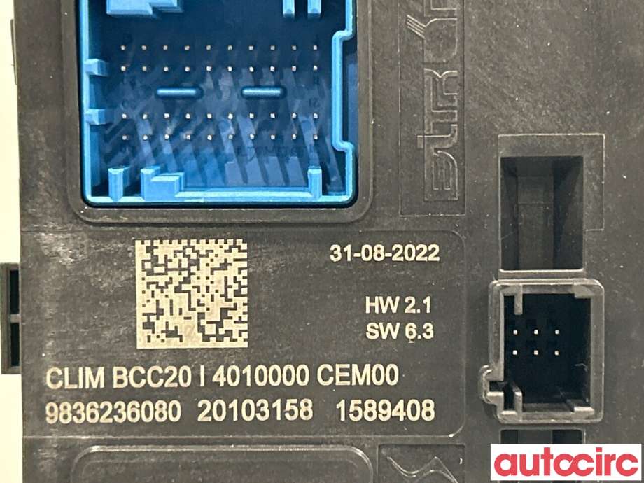 Styreenhet klima/aircondition til Peugeot 208 2019-->> (Type II) (PEUGEOT|1675581280||9836236080)