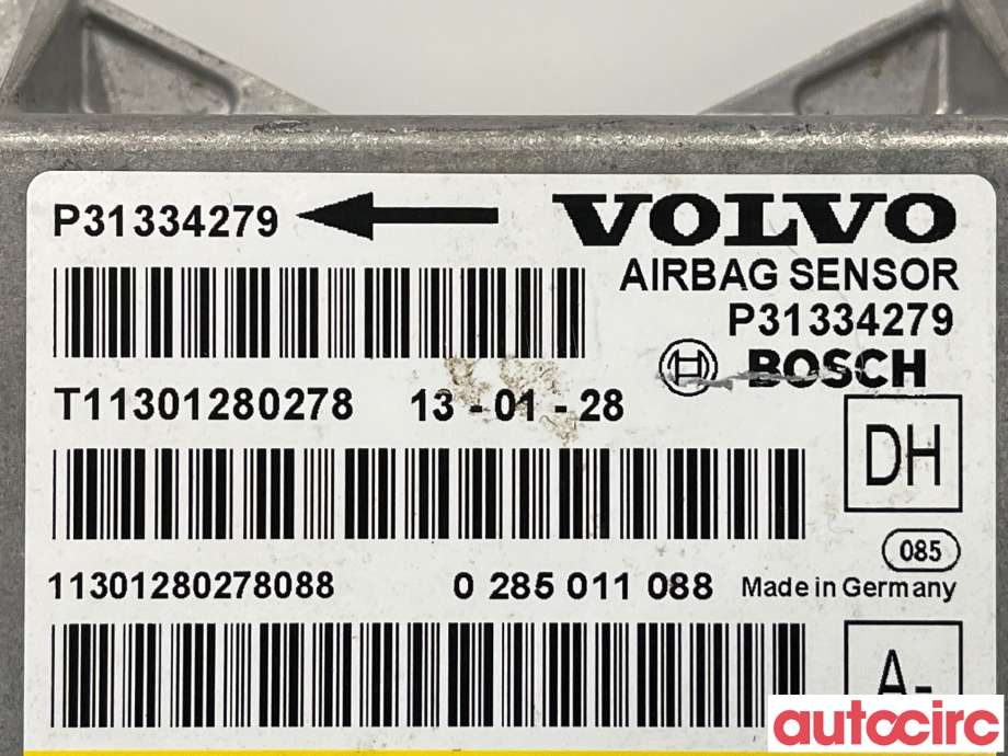 Airbag elektronikk til Volvo V60 2010-2013 (Type I, Fase 1) (VOLVO|31658440|31334279)