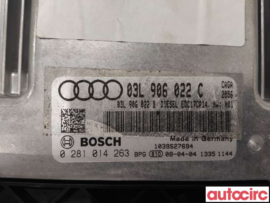 Styreenhet motor til Audi A4 2007-2014 (Type IV) (B8) (B8) (AUDI|03L906022C|0281014263)