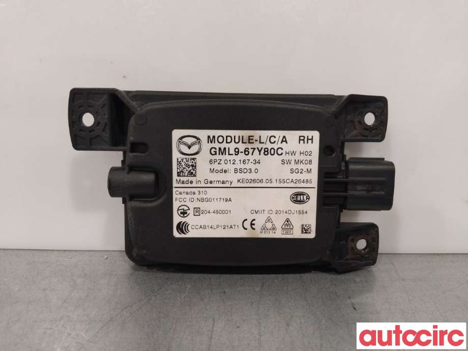 Sensor radar til Mazda 6 2015-2018 (Type III, Fase 2)  (MAZDA|GML9-67-Y80C||GML967Y80C)