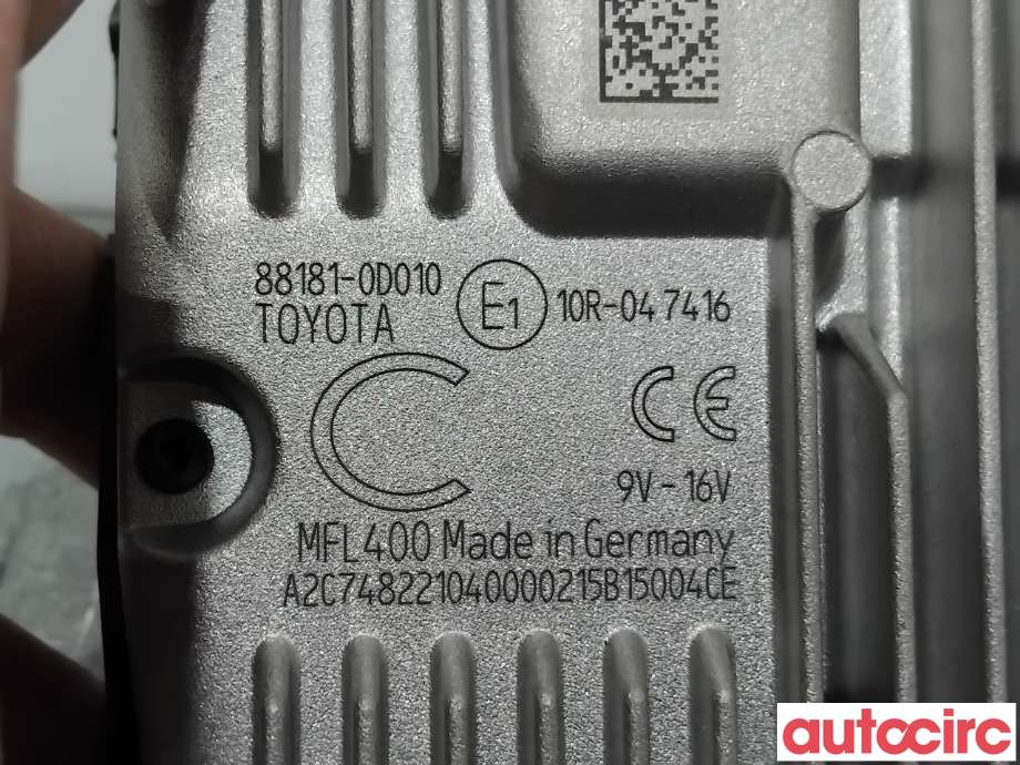 Sensor radar til Toyota Yaris 2014-2020 (Type III, Fase 2)  (TOYOTA|881810D010|A2C74822104|88181-0D010)