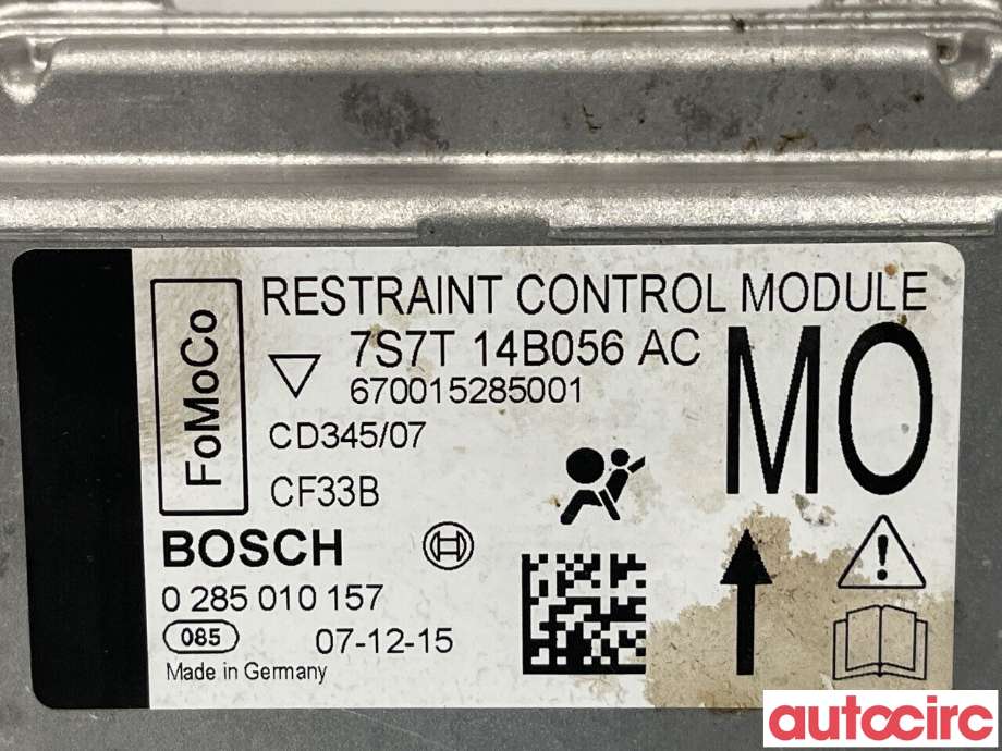 Airbag elektronikk til Ford Mondeo 2007-2010 (Type IV, Fase 1)  (FORD|1534914|7S7T-14B056-AC)