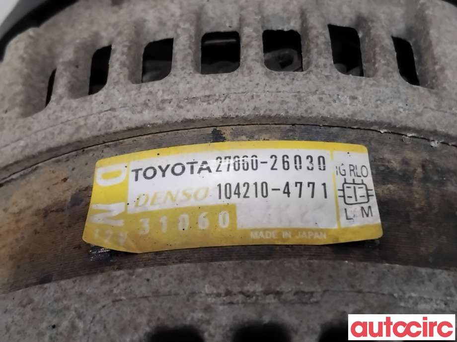 Dynamo til Toyota RAV4 2006-2009 (Type III, Fase 1)  (TOYOTA|2706026030|104210-4771|27060-26030)