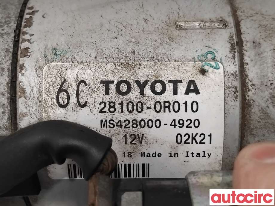 Starter diesel til Toyota RAV4 2006-2009 (Type III, Fase 1) (TOYOTA|281000R010|MS428000-4920|28100-0R010)