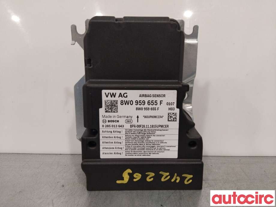 Airbag elektronikk til Audi A4, 2020-->> (Type V, Fase 2) (B9) (B9) (AUDI|8W0959655F)