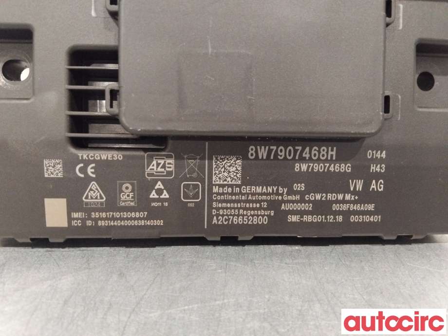 Styreenhet diverse til Audi A4 2020-->> (Type V, Fase 2) (B9) (B9) (AUDI|8W7907468H)