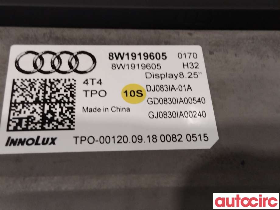 Multimedia display (MCU - Media Controller Unit) til Audi A4 2020-->> (Type V, Fase 2) (B9) (B9) (AUDI|8W1919605)