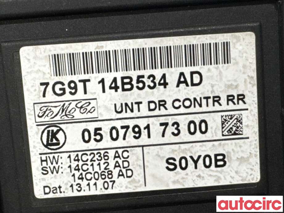 Styreenhet dør venstre foran til Ford Mondeo 2007-2010 (Type IV, Fase 1) (FORD|1495753||7G9T14B534AD)