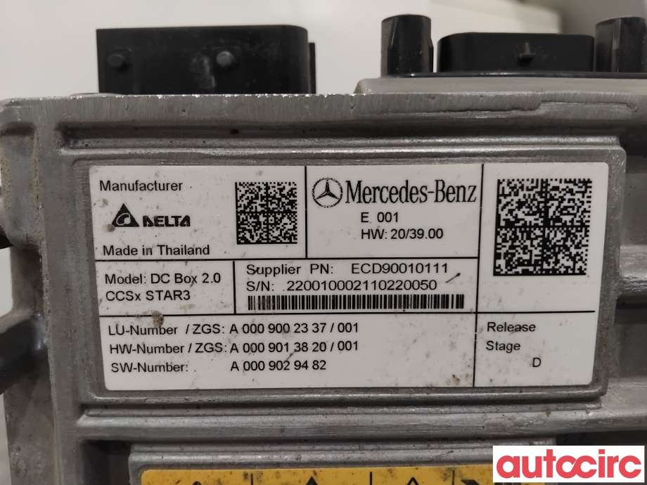 Batterilader (OBC - On Board Charger) til Mercedes EQS 2021-->> (V297) (V297) (MERCEDES|A0009002337|)