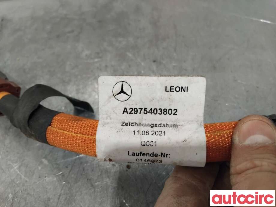 Kabel høy volt (HV) hybrid til Mercedes EQS 2021-->> (V297) (V297) (MERCEDES|A2975403802|)