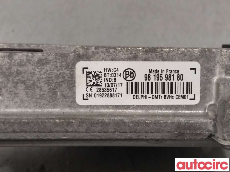 Styreenhet tenning til Peugeot 308 2013-2021 (Type II)  (PEUGEOT|9819598180)