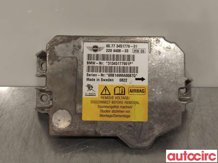 Airbag elektronikk til Mini One/Cooper, 2007-2014 (R55-57) (R55-57) (MINI|65779812297)