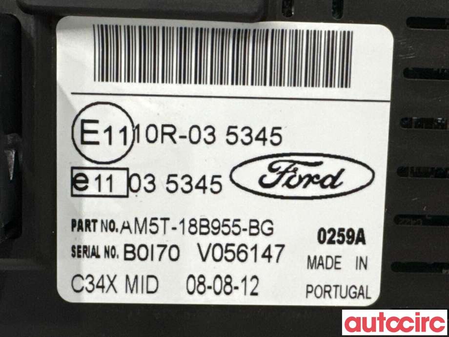 Multimedia display (MCU - Media Controller Unit) til Ford Focus 2011-2014 (Type III, Fase 1)  (FORD|1940785||AM5T-18B955-BH)