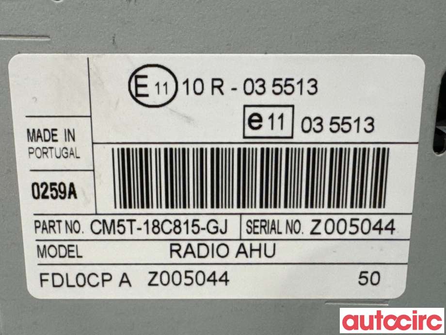 Bilstereo til Ford Focus 2011-2014 (Type III, Fase 1) (FORD|2277319|E11035513|BM5T-18C815-GP)
