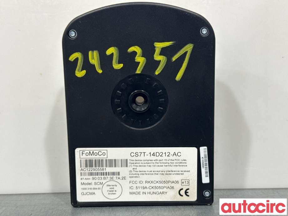 Diverse deler til Ford Focus 2011-2014 (Type III, Fase 1) (FORD|2002585|AC122905581|CS7T-14D212-AJ)