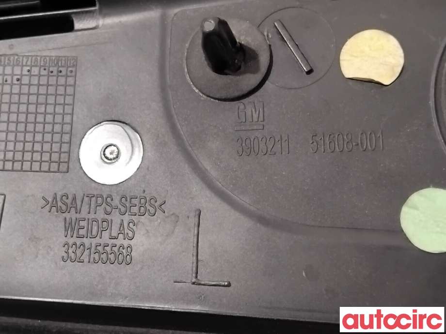 Spoiler bakluke til Opel Astra K 2015-->>  (OPEL|39078190|)
