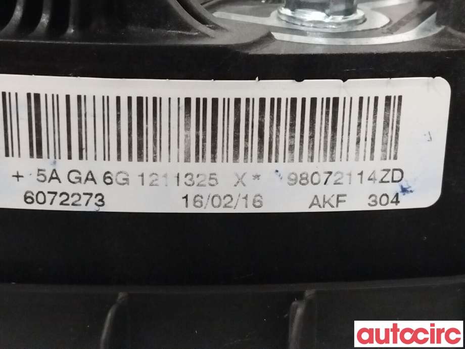 Airbag rattpute til Peugeot 208 2012-2019 (Type I) (PEUGEOT|98072114ZD)