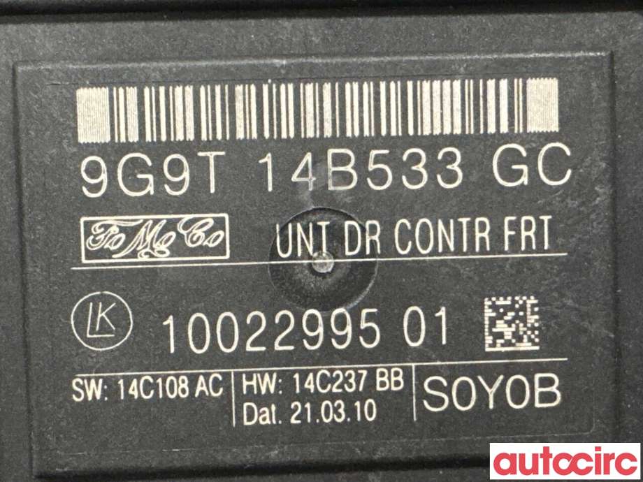 Styreenhet dør venstre foran til Volvo XC70 2008-2013 (Type II, Fase 1)  (VOLVO|31343469|1002299501|9G9T14B533GC)