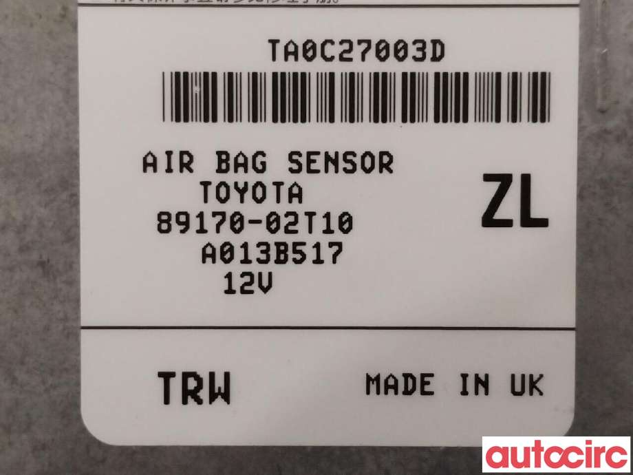 Airbag elektronikk til Toyota Corolla 2019-->>  (TOYOTA|8917002T10)