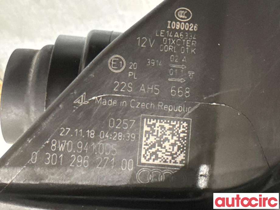 Frontlykt venstre xenon til Audi A4 2020-->> (Type V, Fase 2) (B9) (B9) (AUDI|8W094103||8W0941005)