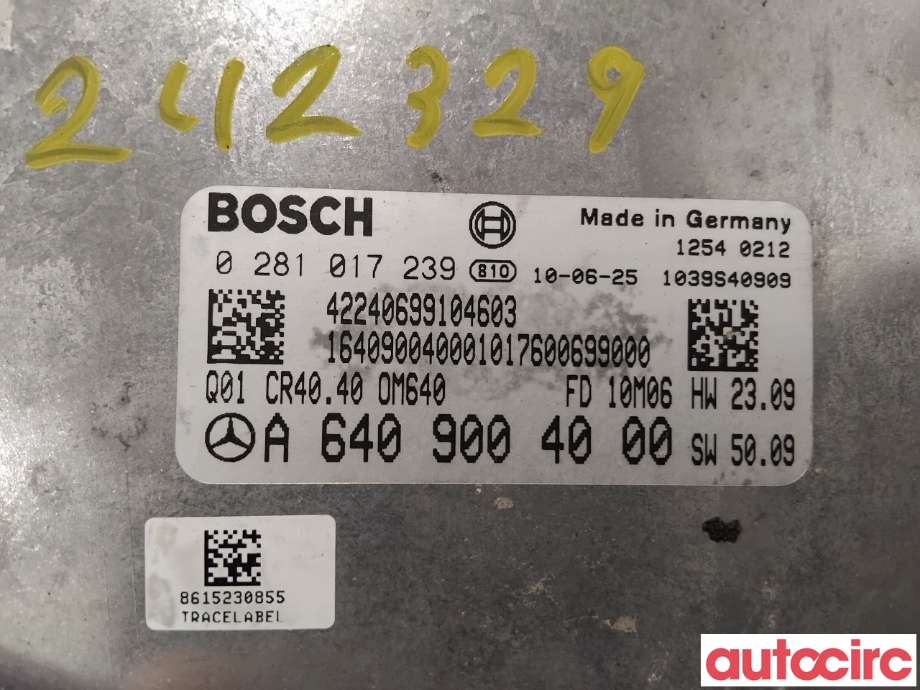 Styreenhet motor til Mercedes A-Klasse 2005-2012 (W169) (W169) (MERCEDES|A6409004100|0281017239|A6409005000)