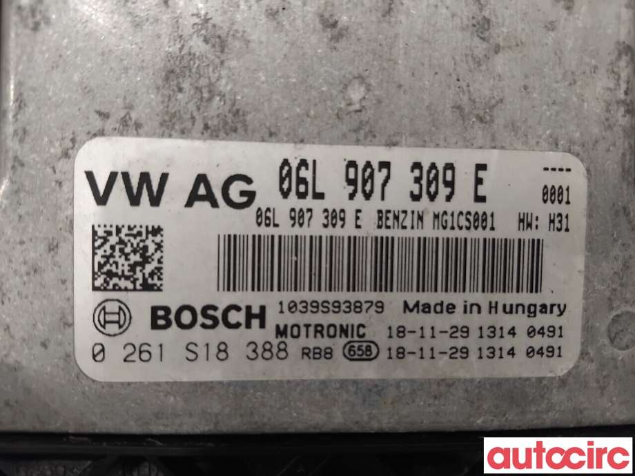 Styreenhet motor til Audi A6 2001-2004 (Type II, Fase 2) (C5) (C5) (AUDI|8W0907115Q|0261S18388|06L907309E)