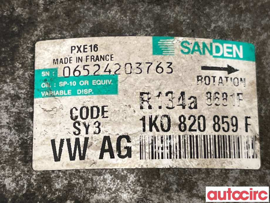 Aircondition kompressor til Audi A3 2003-2008 (Type II, Fase 1)  (AUDI|1K0820859F|PXE168681|1K0820808F)