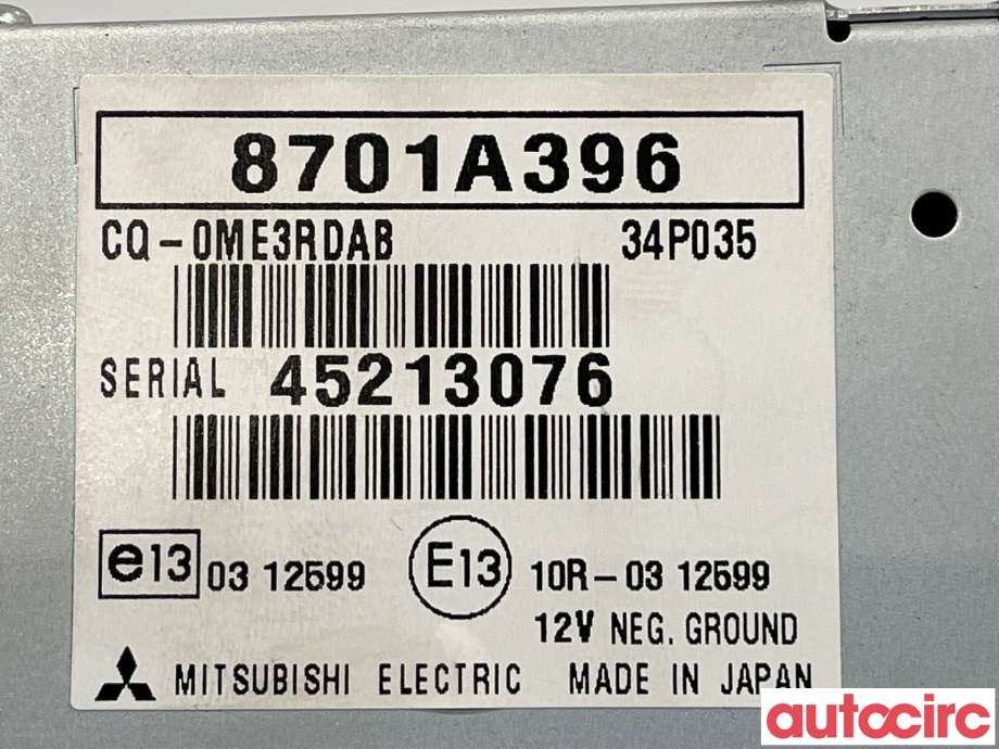 Bilstereo diverse til Mitsubishi Outlander 2015-->> (Type III, Fase 2)  (MITSUBISHI|8701A396|8701A602)