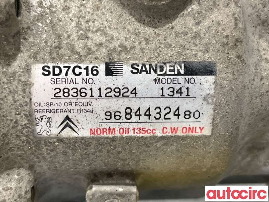 Aircondition kompressor til Citroën C4, Picasso 2006-2013 (Type I)  (CITROEN|6453ZC|SD7C161341|9684432480)
