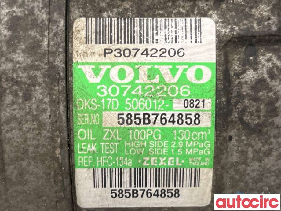 Aircondition kompressor til Volvo XC90 2002-2006 (Type I, Fase 1) (VOLVO|36001066|506012-0821|30742206)