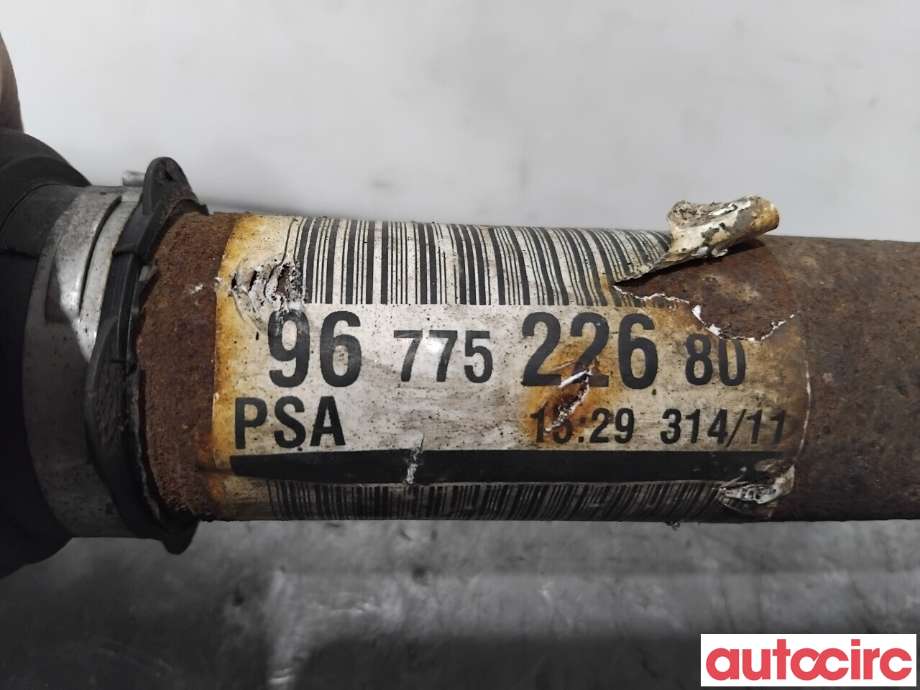 Drivaksel venstre foran til Peugeot 3008 2009-2016 (Type I)  (PEUGEOT|1606498580|8PN56|9677522680)