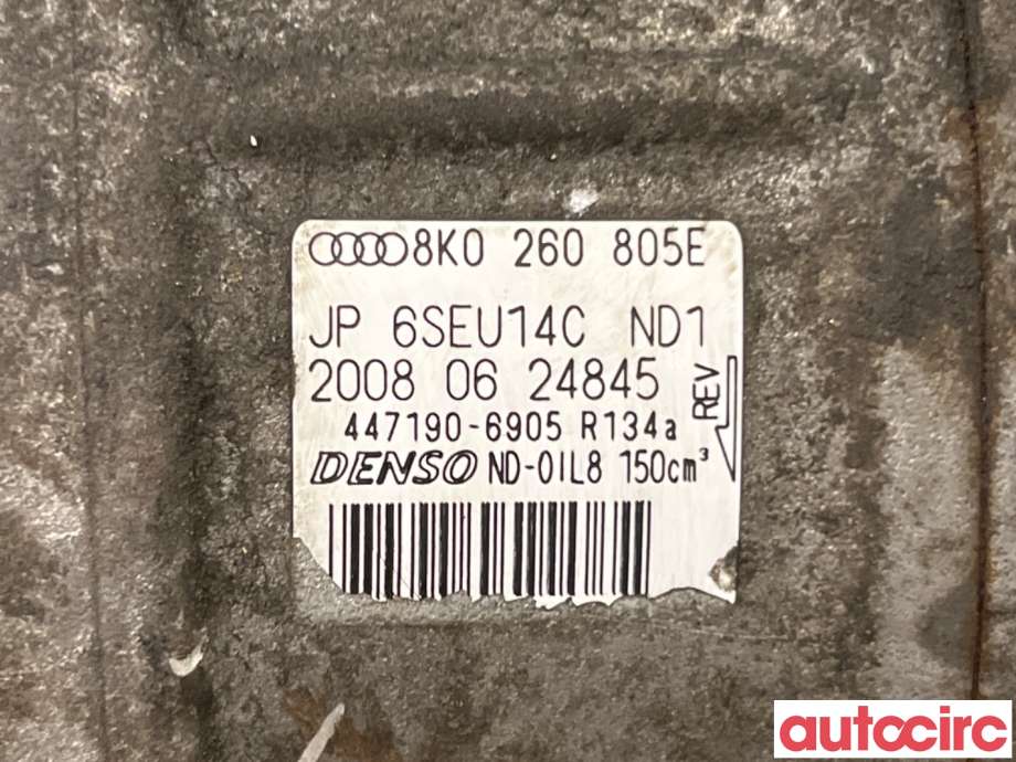 Aircondition kompressor til Audi A4 2007-2014 (Type IV) (B8) (B8) (AUDI|8K0260805L|447190-6905|8K0260805E)