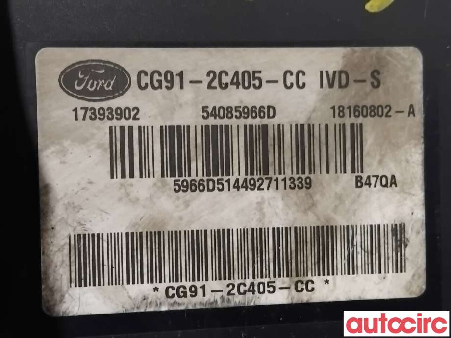 ABS sentral til Ford Mondeo 2011-2014 (Type IV, Fase 2)  (FORD|1857638|54085966D|CG91-2C405-CC)