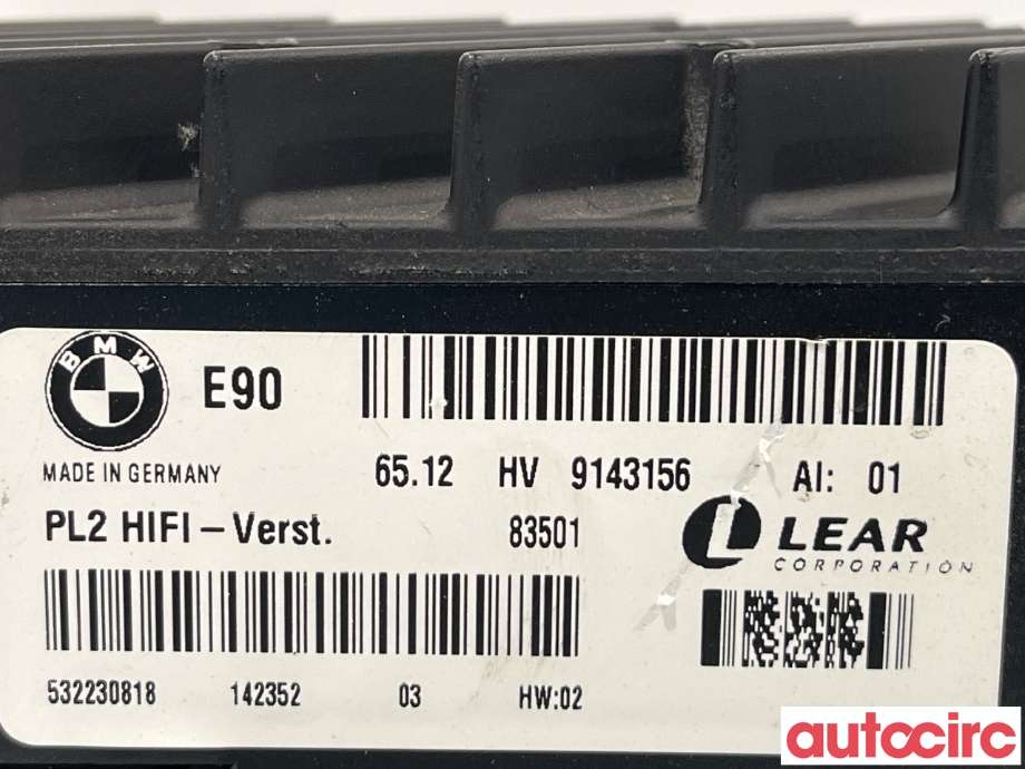 Bilstereo forsterker til BMW 3-Serie 2005-2011 (E90/E91/E92/E93) (E90/E91/E92/E93) (BMW|65129143156|9143156)