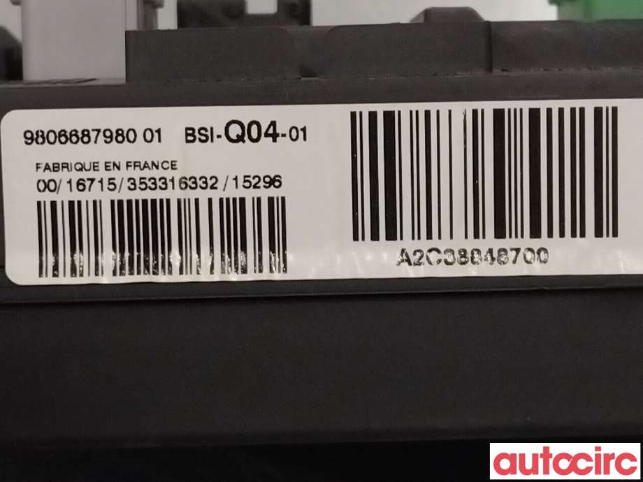 Sikringsboks til Citroën C4 2011-2017 (Type II) (CITROEN|1613366180|9806687980)