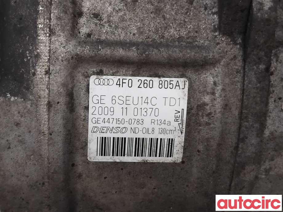 Aircondition kompressor til Audi A6 2008-2011 (Type III, Fase 2) (C6) (C6) (AUDI|4F0260805AJ|447150-0783)