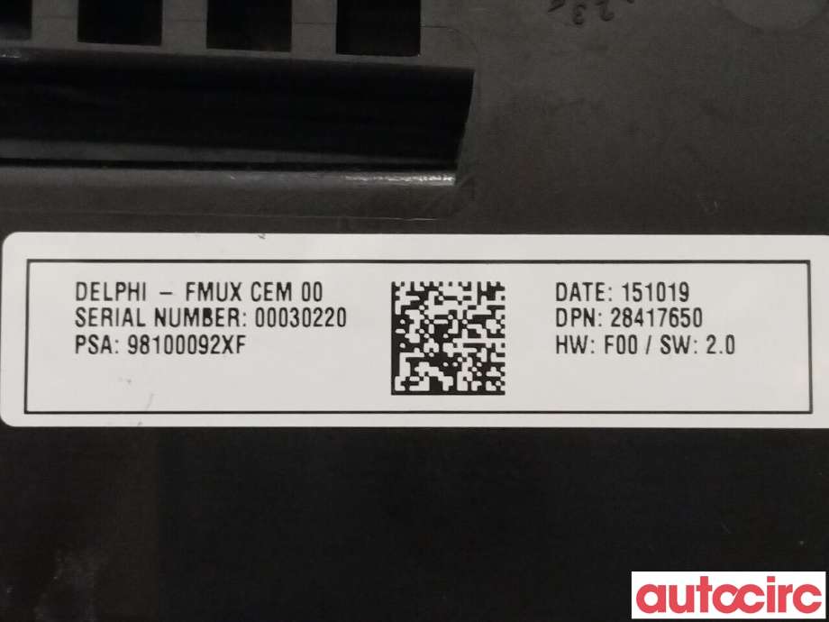 Varmeapparat betjening til Citroën C4 2011-2017 (Type II)  (CITROEN|98100092XF)