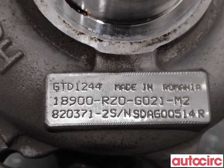 Turbo til Honda Civic 2012-2015 (Type IX, Fase 1)  (HONDA|18900-RZ0-G02|GTD1244|18900-RZ0-G021-M2)